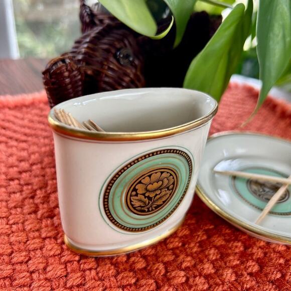 Vintage MCM Eschenbach Bavaria Toothpick Holder and Side Plate - Picture 7 of 12